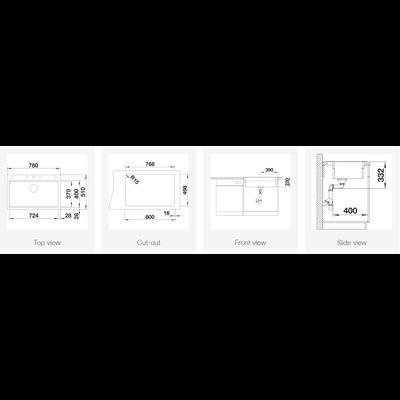Мойка Blanco ETAGON 8 Silgranit 525194