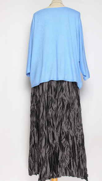 ДЖЕМПЕР "КИМОНО НАКАТ" синий, голубой до р.54