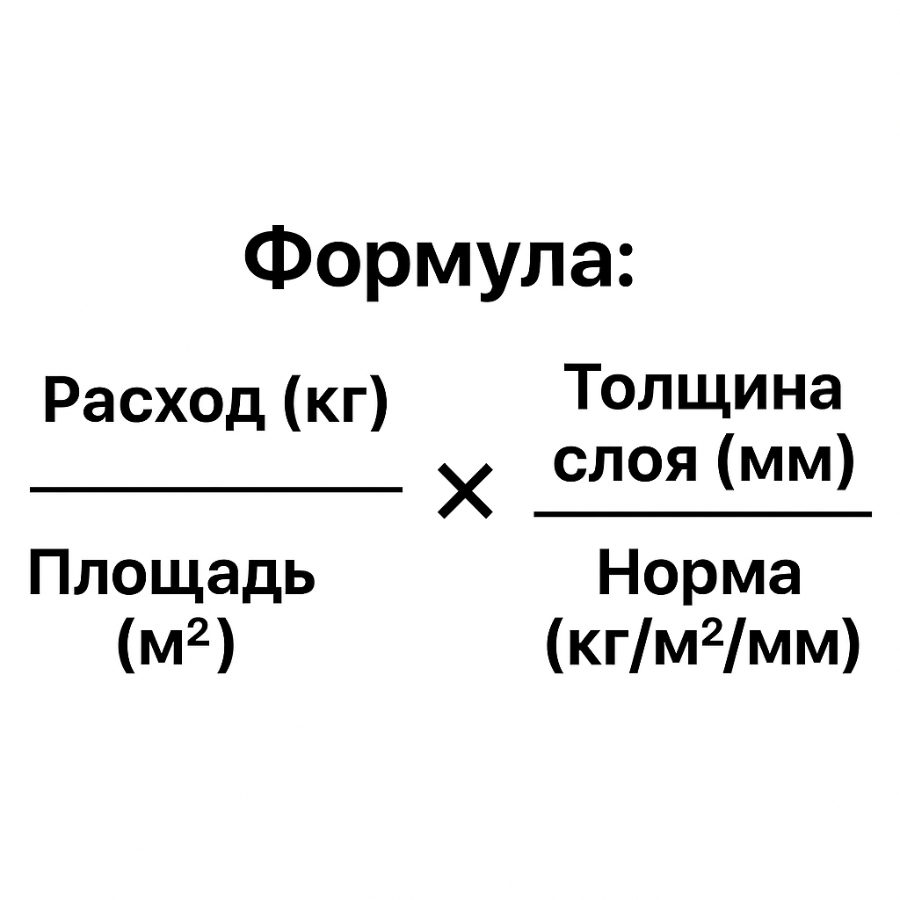 расчёт расхода сухих строительных смесей