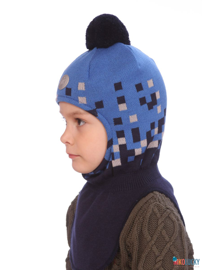 Шапка-шлем   21101-07, цвет темно-синий, ярко-синий р. 48-50