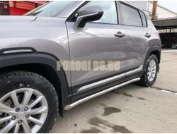 Защита штатного порога труба Папа Тюнинг d60 для Changan CS35 Plus 2023-