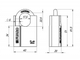 Замок навесной Fuaro PL-4440 (40 мм) 3 "англ." кл. БЛИСТЕР