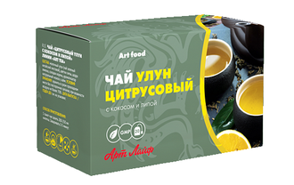 Чай Цитрусовый улун с кокосом и липой, 20 пакетиков