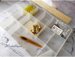 КОНТЕЙНЕР "Gamma" Коробка для шв. принадлежностей пластик ОМ-063 прозрачная