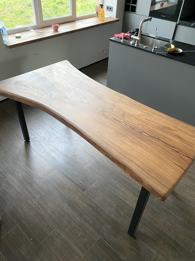 спил, стол на кухню, карагач, мебель на заказ, стол из слэба, мебель для ресторана, столешница, слэб