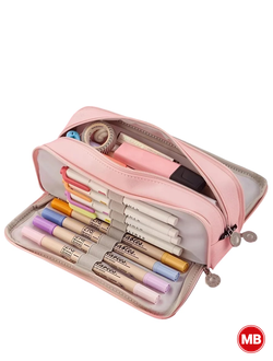 Школьный пенал-книжка для девочек, розовый