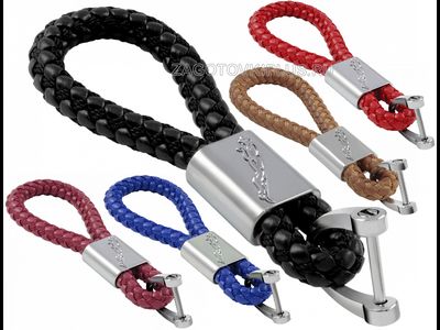 Кожаный плетеный ремешок с логотипом авто, опт ремешок плетеный из кожи с логотипом авто