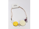 Колье "Белый желтый круг"