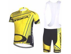 Велокостюм Orbea, майка, шорты, |L|M|XL|2XL|3XL|, жел.-черн.