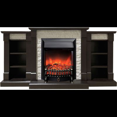 Электрокамин Моника LUX BL M2 с очагом Fobos