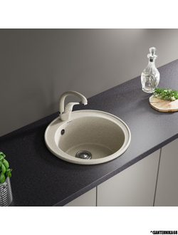 Керамическая кухонная мойка ZOX ZX-GM 08 круглая 510 мм