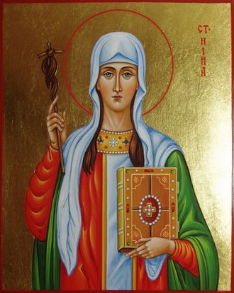Нина, святая равноапостольная, Просветительница Грузии. Рукописная икона.