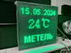 Табло погодных условий 690*690мм (зеленое свечение) температура, дата