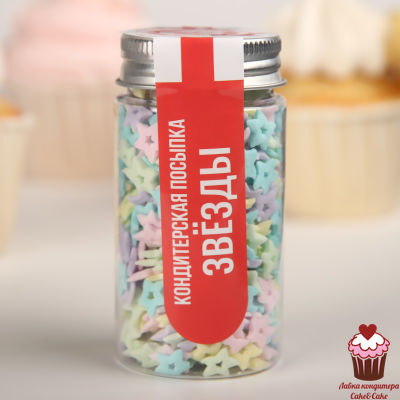 Посыпка микс «Звёзды пастель», 50 г