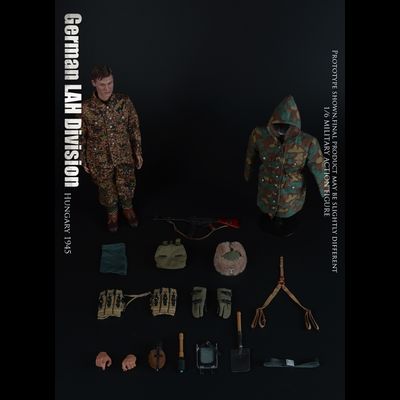 ПОВРЕЖДЕНА УПАКОВКА - Немецкий солдат в Венгрии, 1945 г - КОЛЛЕКЦИОННАЯ ФИГУРКА 1/6 WWII German LAH Division Hungary 1945 (UD9010) - UJINDOU