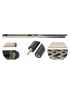 Кий для русского бильярда 2-pc «Мастер» (чёрный граб, граб), гравировка «Елочка»