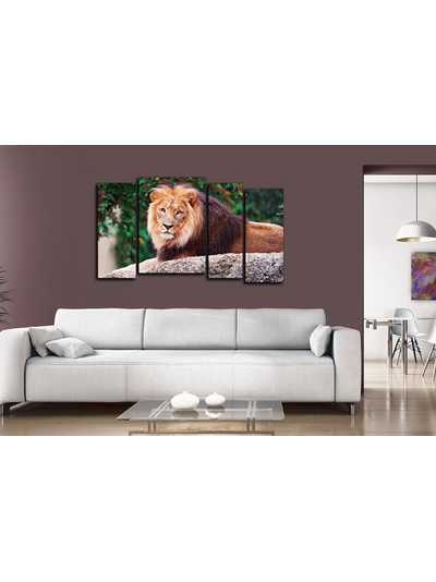 Модульная картина &quot;Отдых царя зверей&quot;