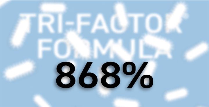 Включение формулы 4Life Трай-Фактор&reg; Формула стимулирует рост пробиотиков в составе продукта на 868%