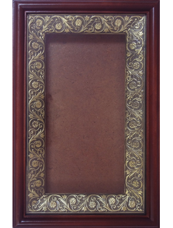 Киот деревянный с басменной рамой для иконы формата 13х25см