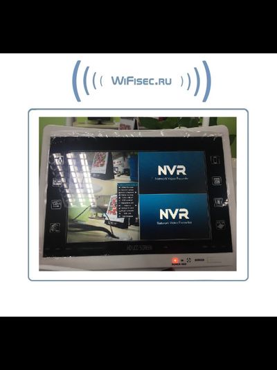 Комплект уличного WiFi/LAN видеонаблюдения, монитор 11" с DVR и 4 беспроводные видеокамеры, Full HD