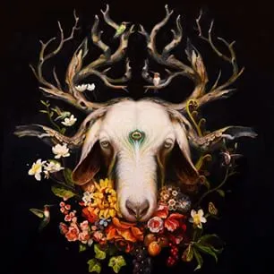 Козёл в стиле фентези. Необычные, мифические существа. Фэнтези существа. Иллюстрации