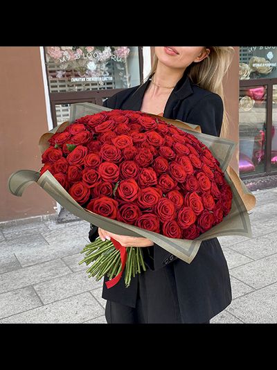 101 красная роза