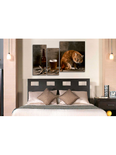 Модульная картина &quot;Вобла и кот&quot;