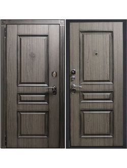 Двухпанельная Металлическая дверь ВАГНЕР Винорит серый