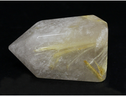 Кварц с рутилом (рутиловый), кристалл полированный, Бразилия (43*28*21 мм, 37 г) №28745