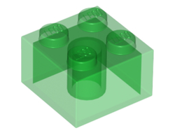Brick 2 x 2, Trans-Green (3003 / 4143334 / 6092675 / 6219774)