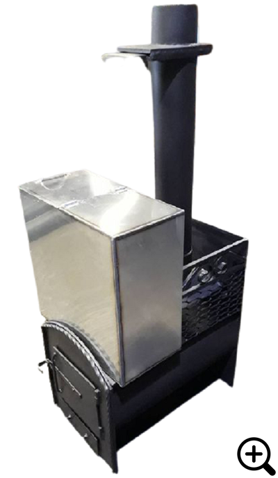 Дровяная банная печь ТАЙГА-1, открытая каменка. (+Бак 100 литров)