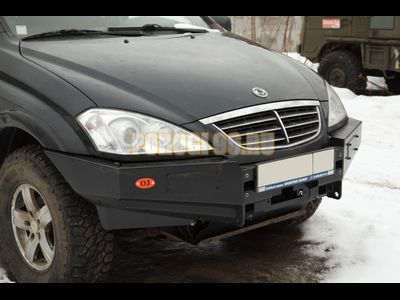 Передний силовой бампер серии Трофи на SsangYong Kyron 2007-2015 (02.080.01)
