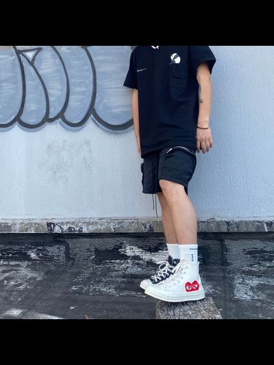 Converse Comme Des Garcons Play с сердечком белые высокие