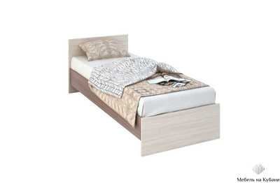 Бася (Басса) КР 554 кровать (800мм) Ясень шимо темный/Ясень шимо светлый (с настилом)