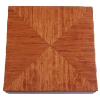 Bubinga Veneer in Reverse Box Pattern with Matching Edge