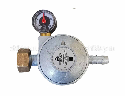 Регулятор давления CAVAGNA GROUP 694 с манометром, СНГ, 29mbar, 1.5кг/ч, (6914900159)