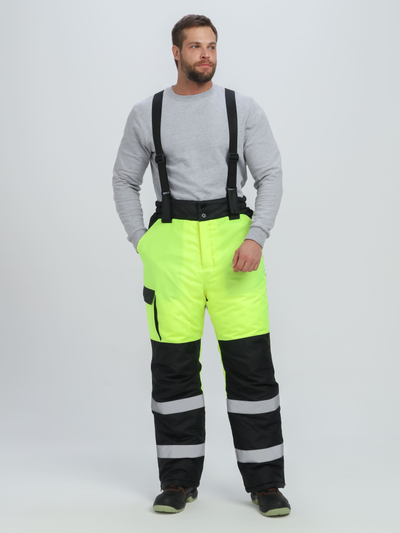 Костюм зимний сигнальный ProfLineSpecialist (тк.Оксфорд PU) брюки, желтый/черный
