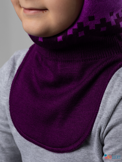 Шапка-шлем  20101-06, цвет сливовый,сиреневый,розовыйр. 48-50