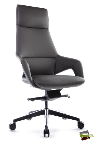 Кресло Aura FK005-A Антрацит (MB917) натуральная кожа 68*68*122-128