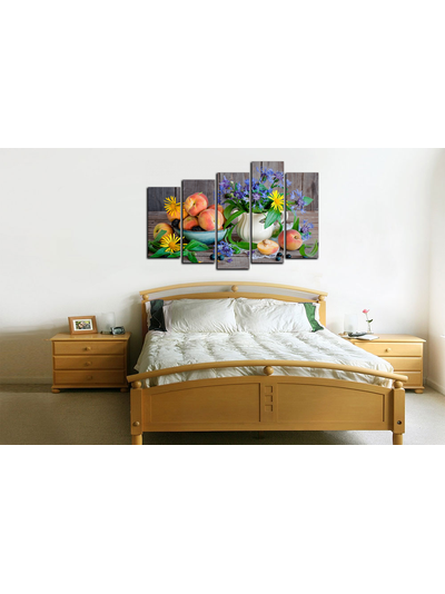 Модульная картина &quot;Персики с цветами&quot;