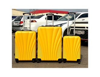 Комплект из 3х чемоданов ABS Olard ракушки S,M,L оранжевый