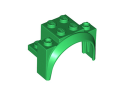 Vehicle, Mudguard 4 x 2 1/2 x 2 1/3 with Arch Round, Green (18974 / 6112247)