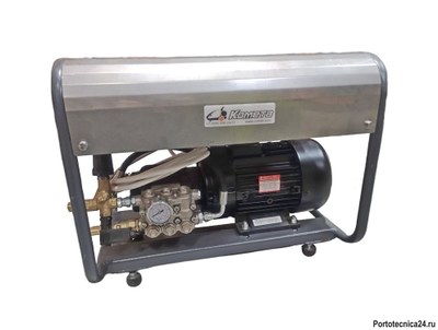 Насос плунжерный FW2 NH 15/210 TS85°C с эл. двигателем 380 В 5,5 кВт на раме с дистанц. кнопкой 24В