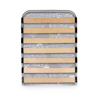 Кровать раскладная с ортопедическим основанием и мягким матрасом РК6-М, рисунок с одуванчиками