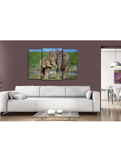 Модульная картина "Мамин слоненок"