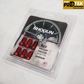 Комплект гаек Shogun конус 12*1,25 красный