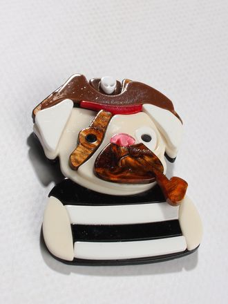 Брошь "Пес-матрос" акрил