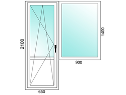 Балконный блок 1600х2100