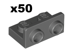 Bracket 1 x 2 - 1 x 2 Inverted, Dark Bluish Gray (99780 / 6000606)