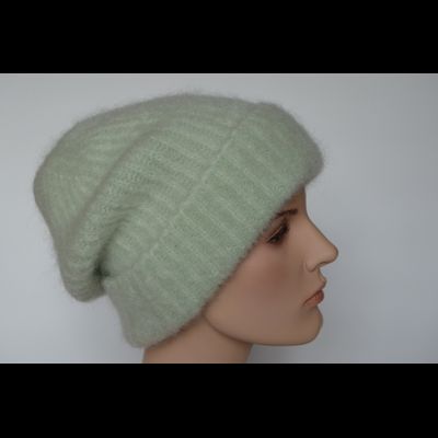 Берет вязаный с отворотом Vizio Италия 6946 BRO мятный